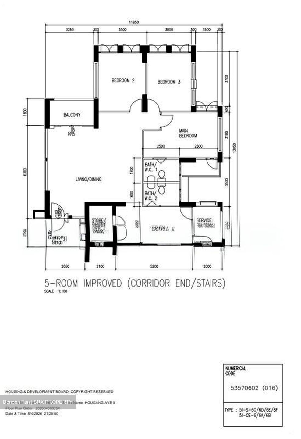 Blk 964 Hougang Avenue 9 (Hougang), HDB 5 Rooms #544054971